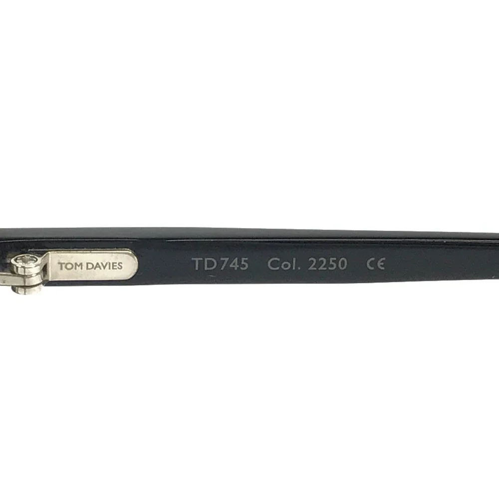 Tom Davies Eyeglasses Frames TD745 Col. 2250 Polished Shiny Black 48-20-140